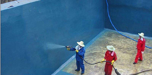 電廠污水池聚脲防腐噴涂